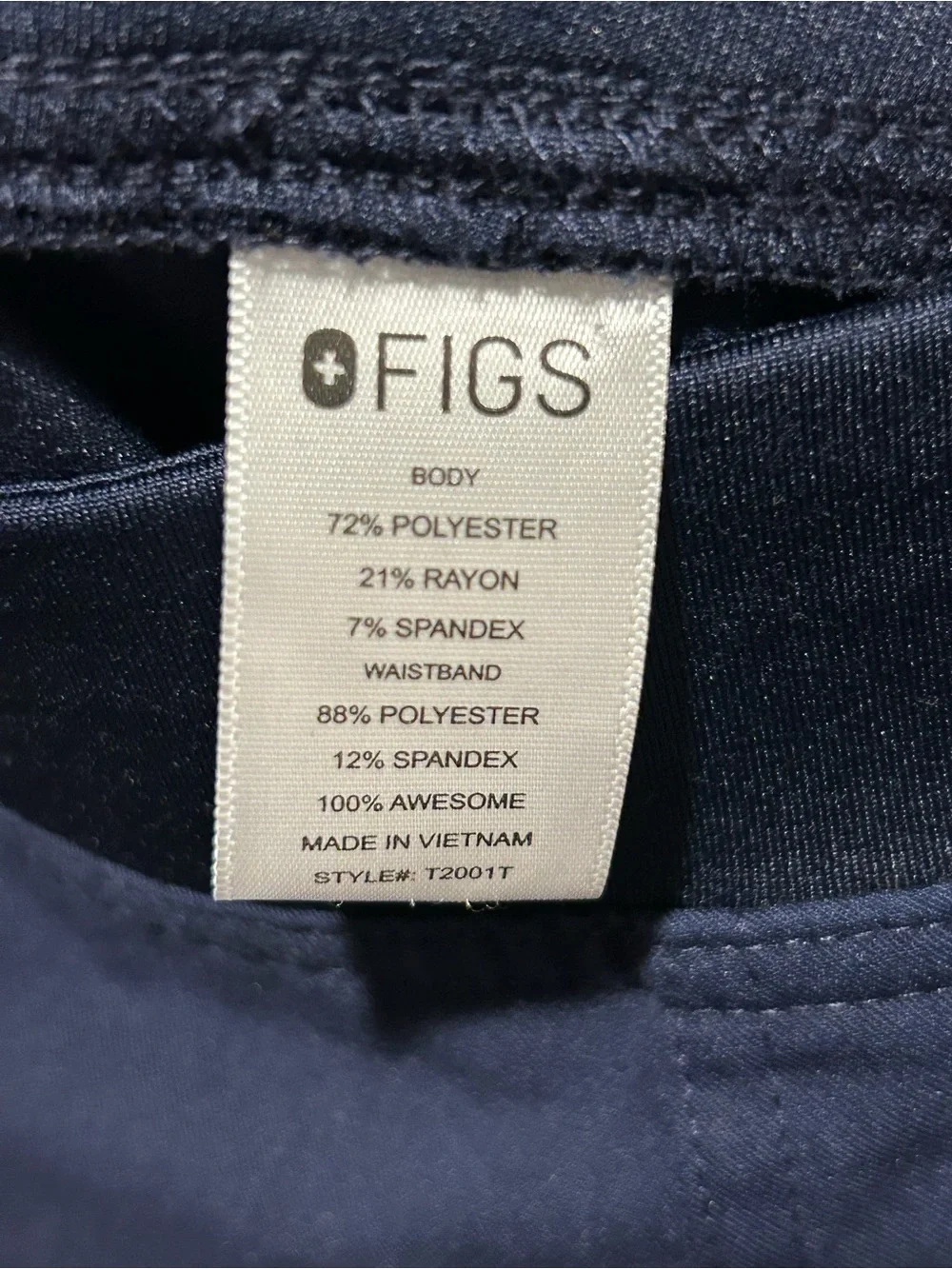Figs Axim Men’s Straight-Leg Scrub Pants Navy , size Large Tall